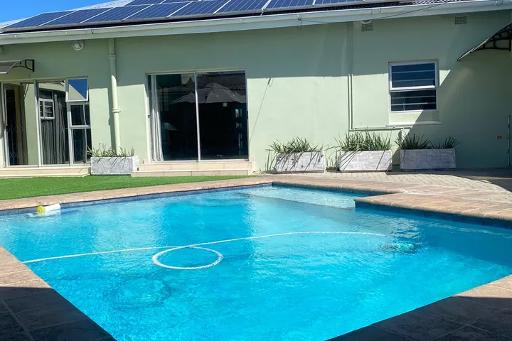 Swimming pool and courtyard at Fusion House in East London